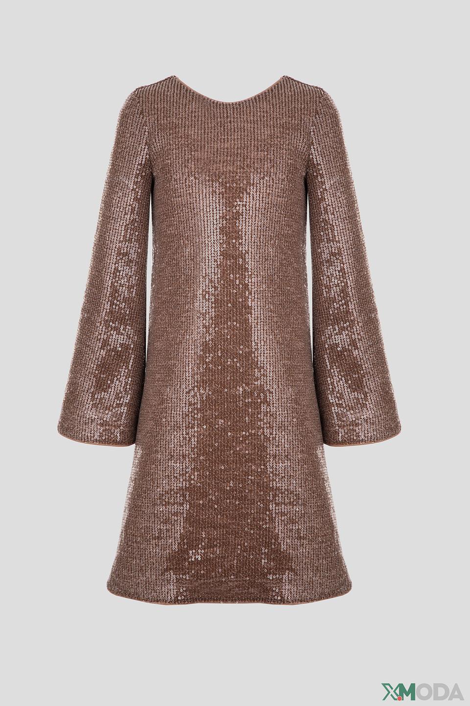 Платье Choupette пайетки песочное