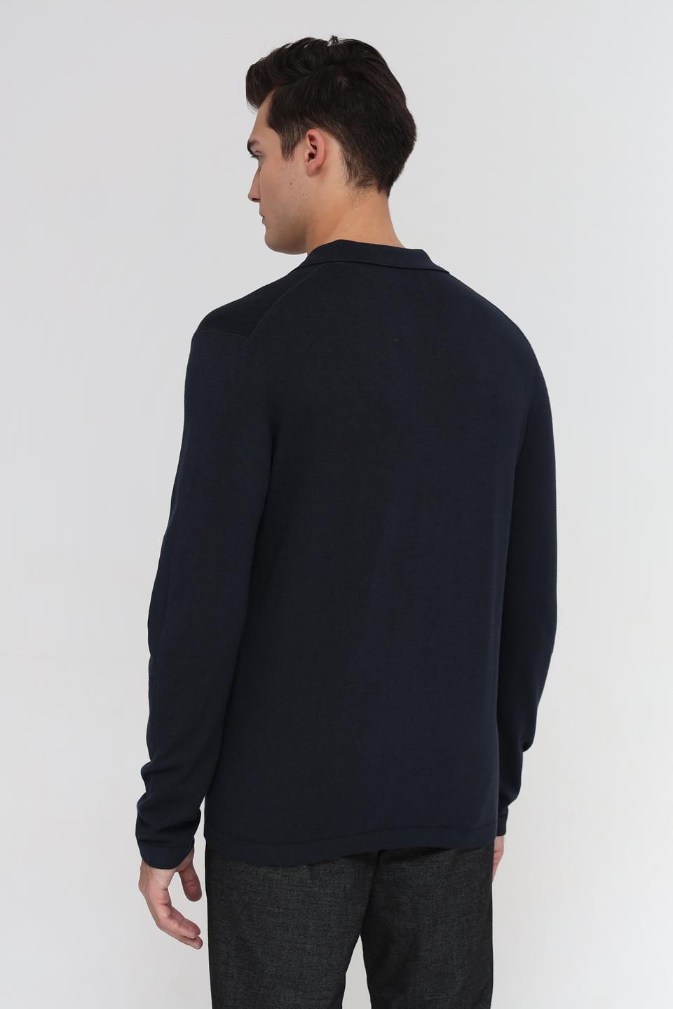 Джемпер Marc O Polo воротник-поло тёмно-синий