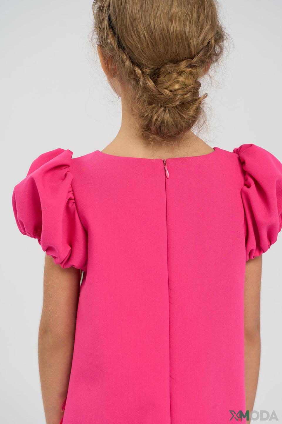 Платье Choupette дев. с бахромой розовое