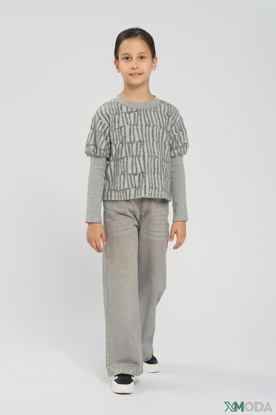 Джемпер Choupette дев. с узором серый