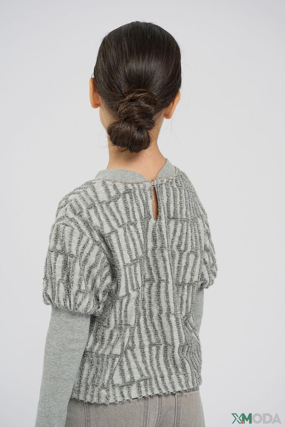 Джемпер Choupette дев. с узором серый