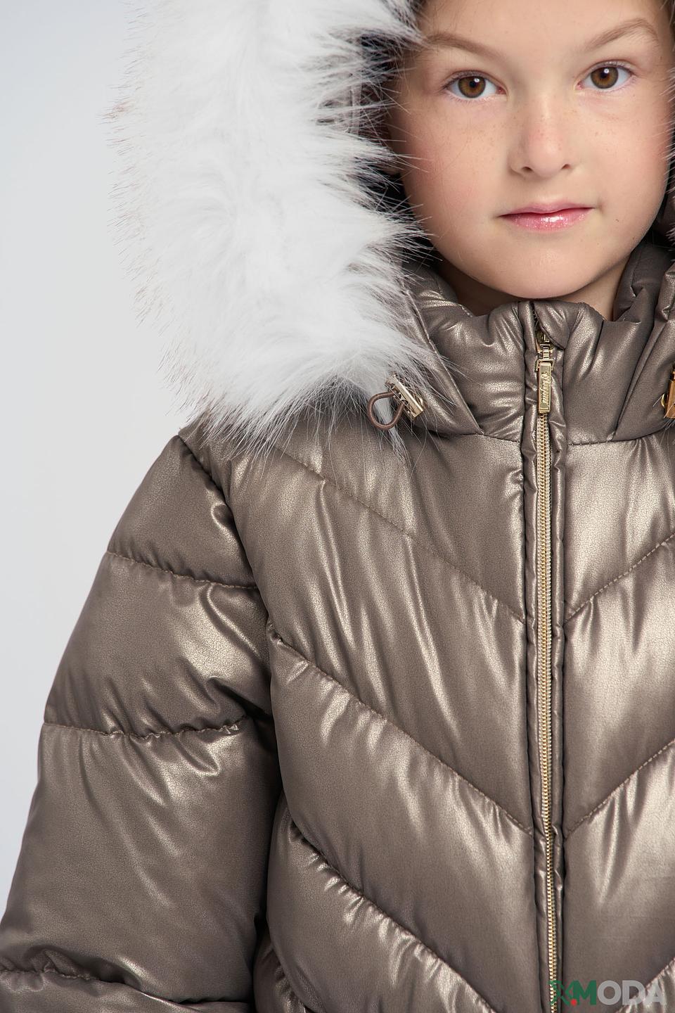 Комбинезон Choupette, Золотистый, с меховой отделкой