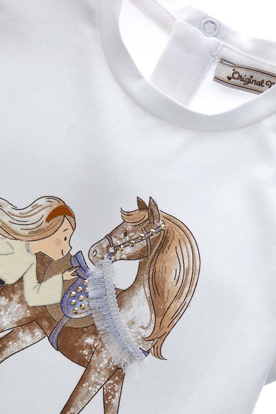 Футболка Original Marines дев. с лошадкой белый