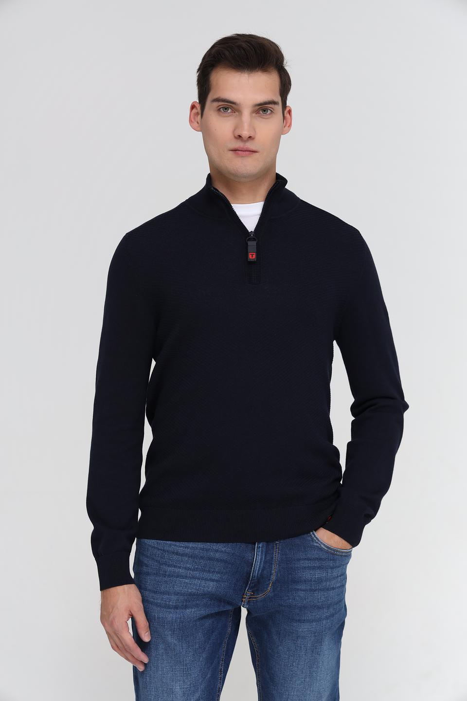 Джемпер Time Zone с молнией темно-синий