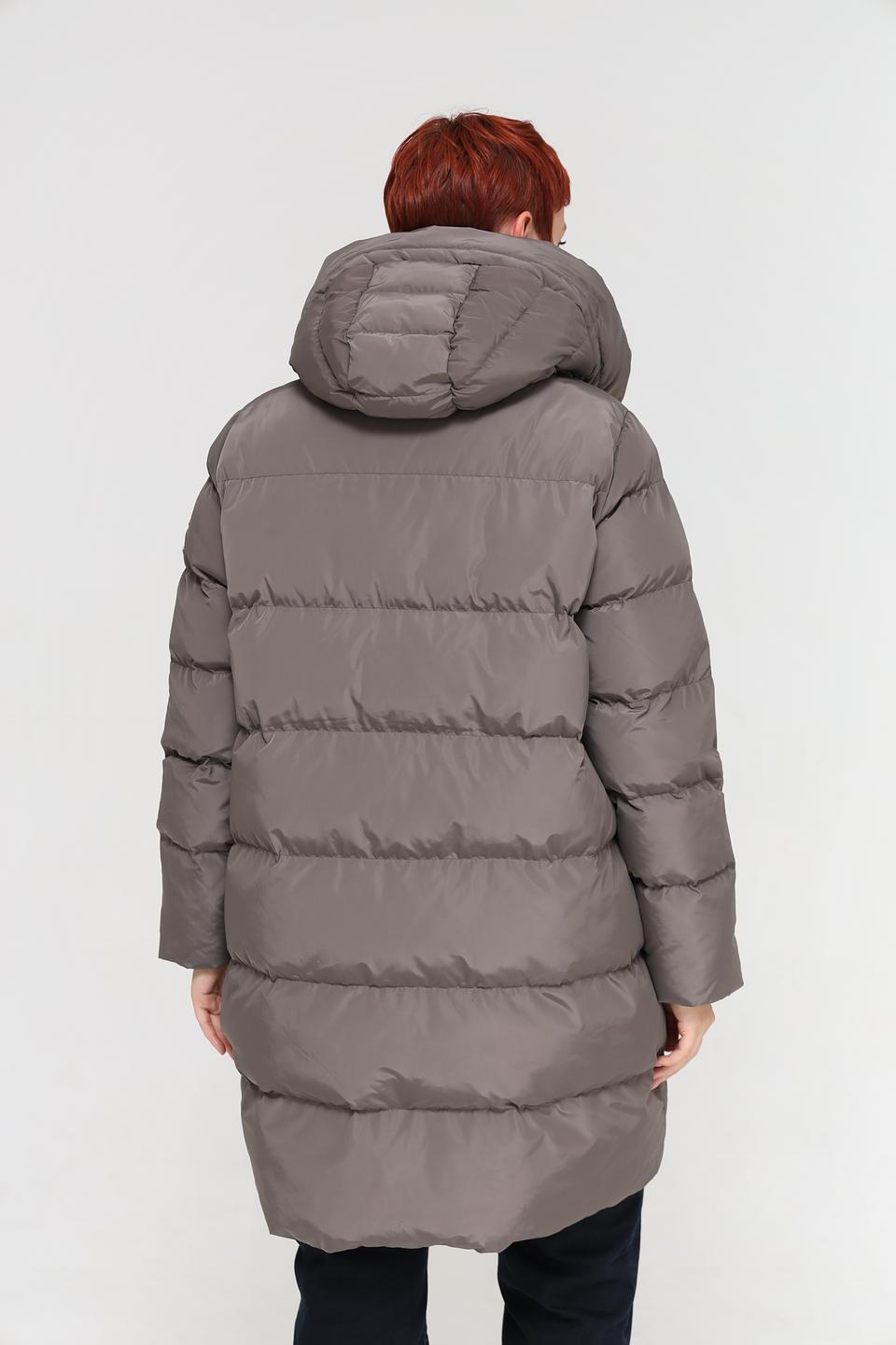 Пальто Baronia стеганое серое