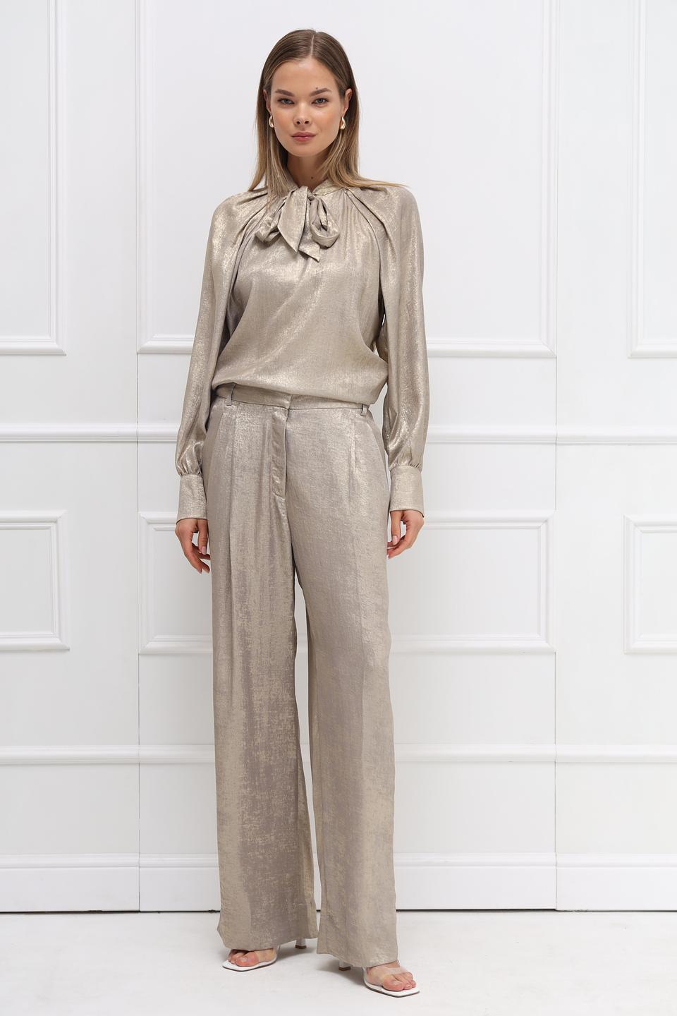 Блуза Taifun с бантом золотистый