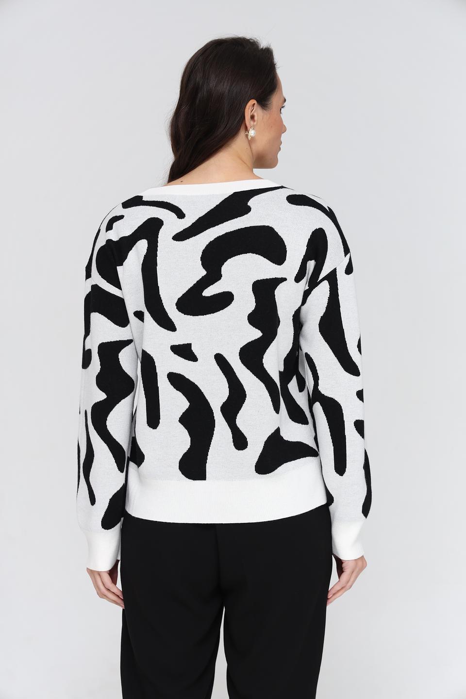 Пуловер UNQ с абстрактным рисунком
