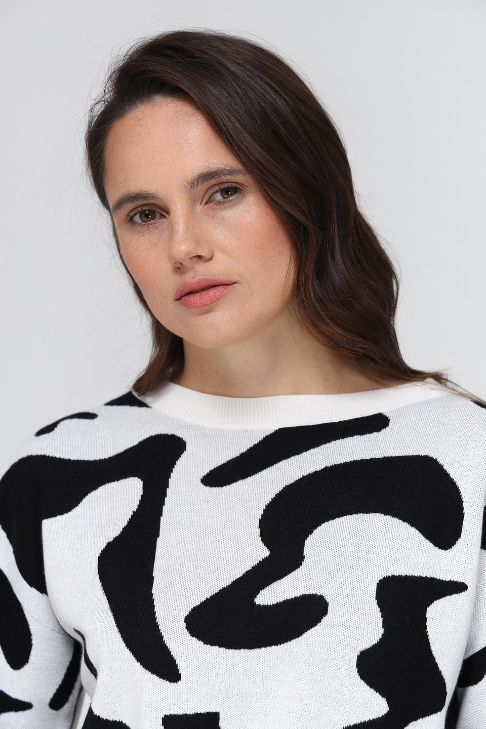 Пуловер UNQ с абстрактным рисунком