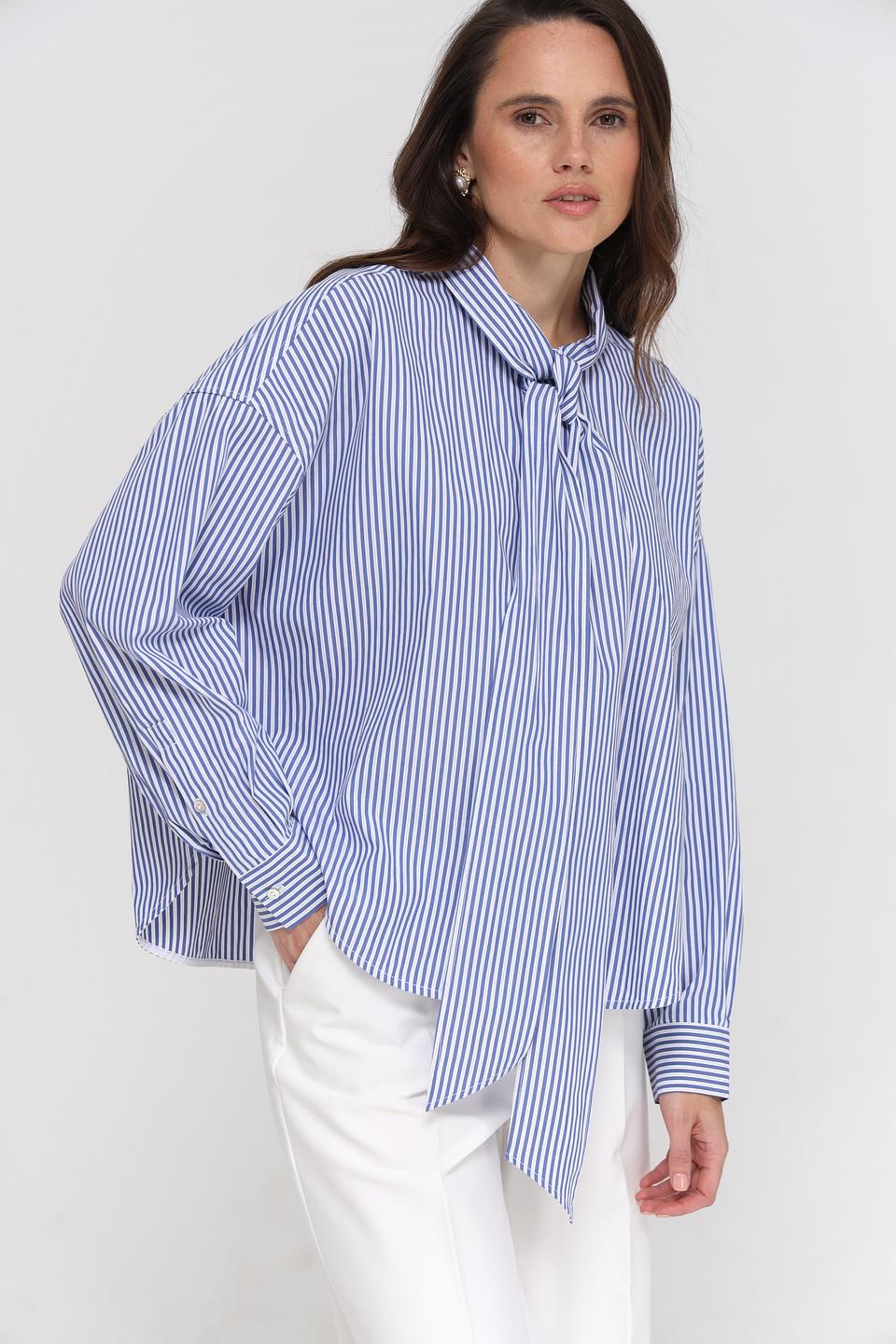 Блуза Rich and Royal в полоску с завязками