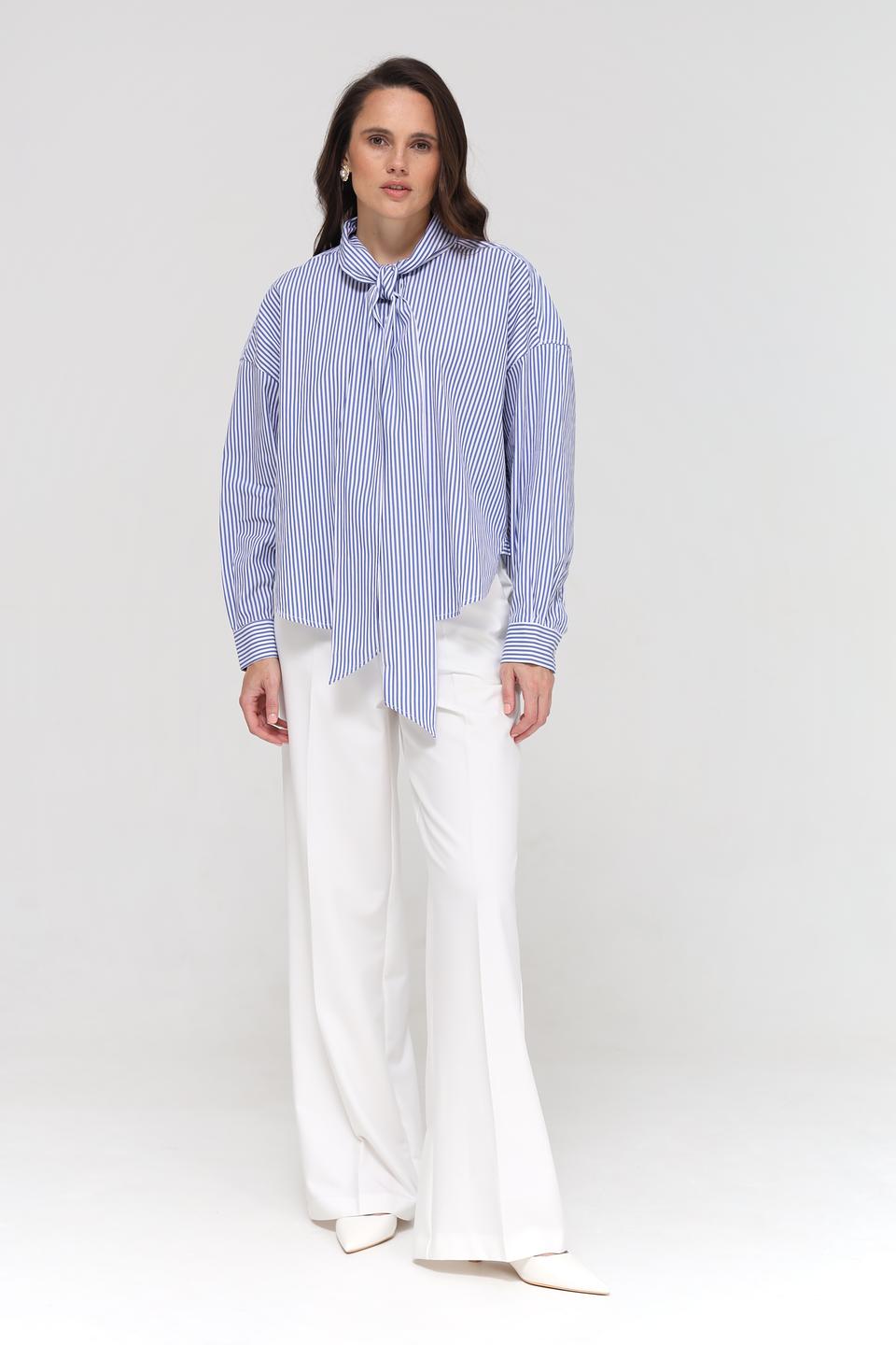 Блуза Rich and Royal в полоску с завязками