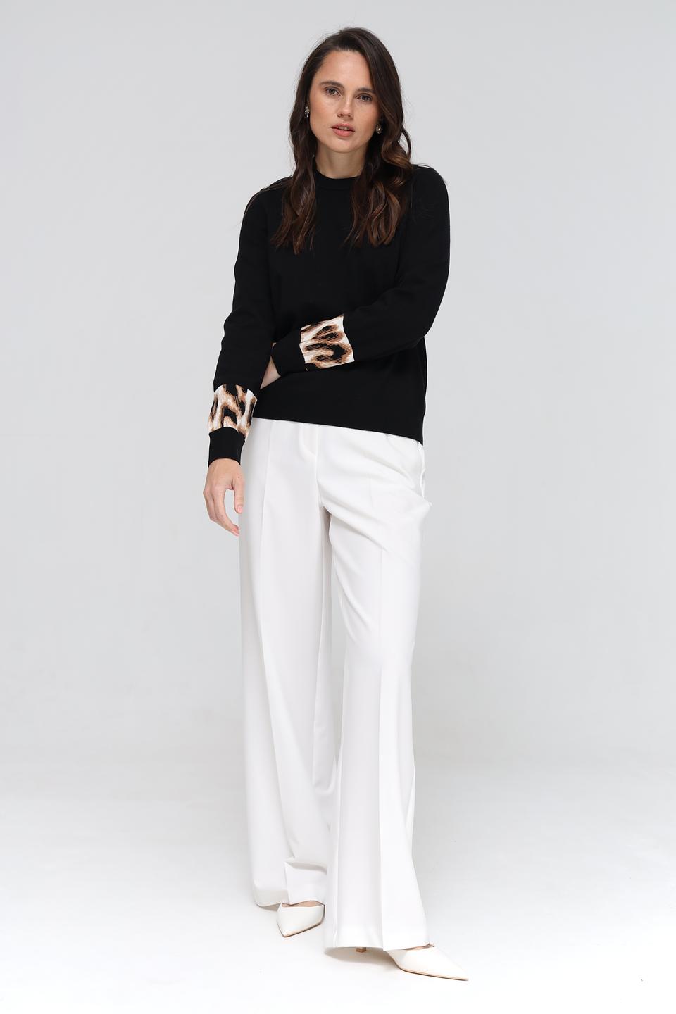 Пуловер Gerry Weber с леопардовыми рукавами