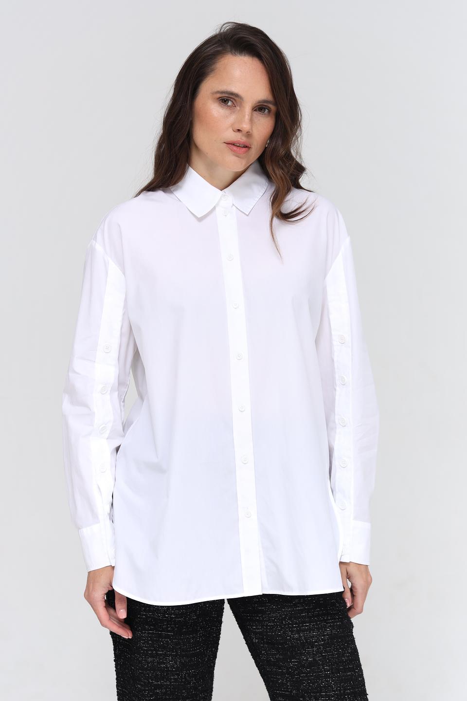 Рубашка Marc Cain белый оверсайз