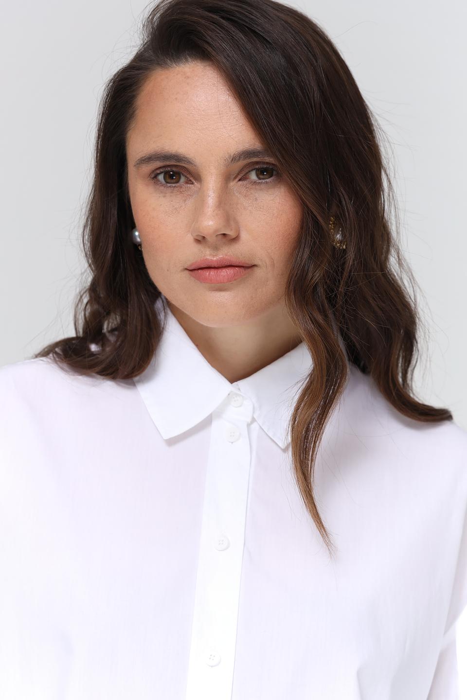 Рубашка Marc Cain белый оверсайз