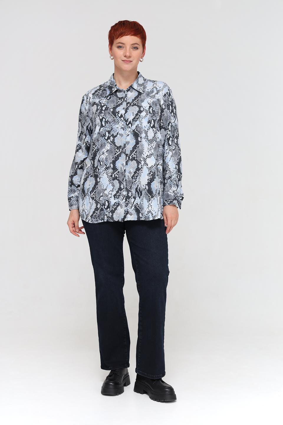 Блуза Lebek с принтом reptile