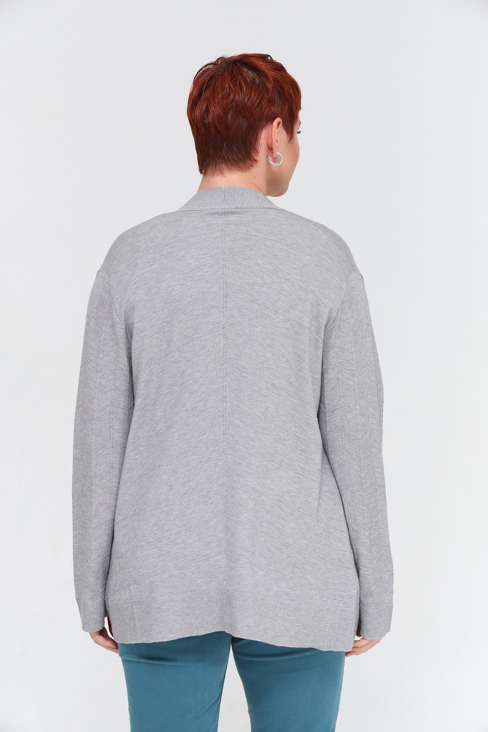 Жакет Lebek вязаный серый