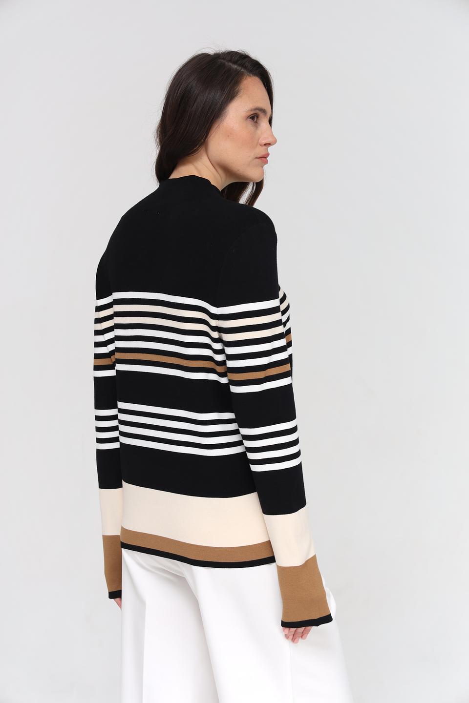 Пуловер Gerry Weber в полоску чёрный