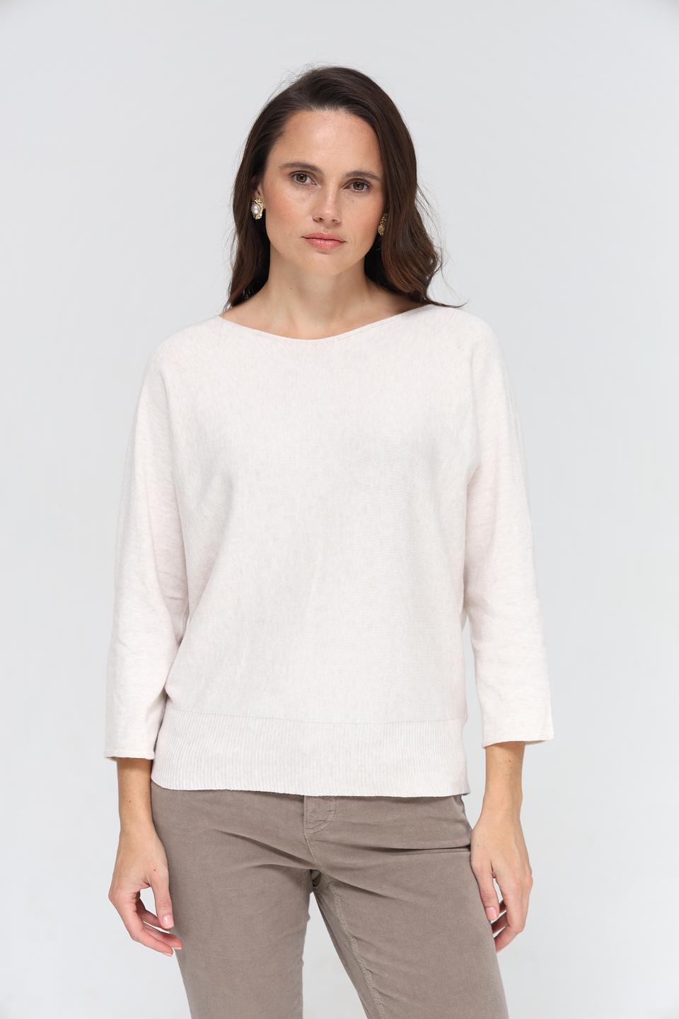 Пуловер Oui женский бежевый