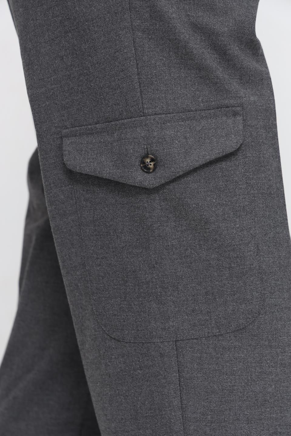 Брюки клёш Oui серые