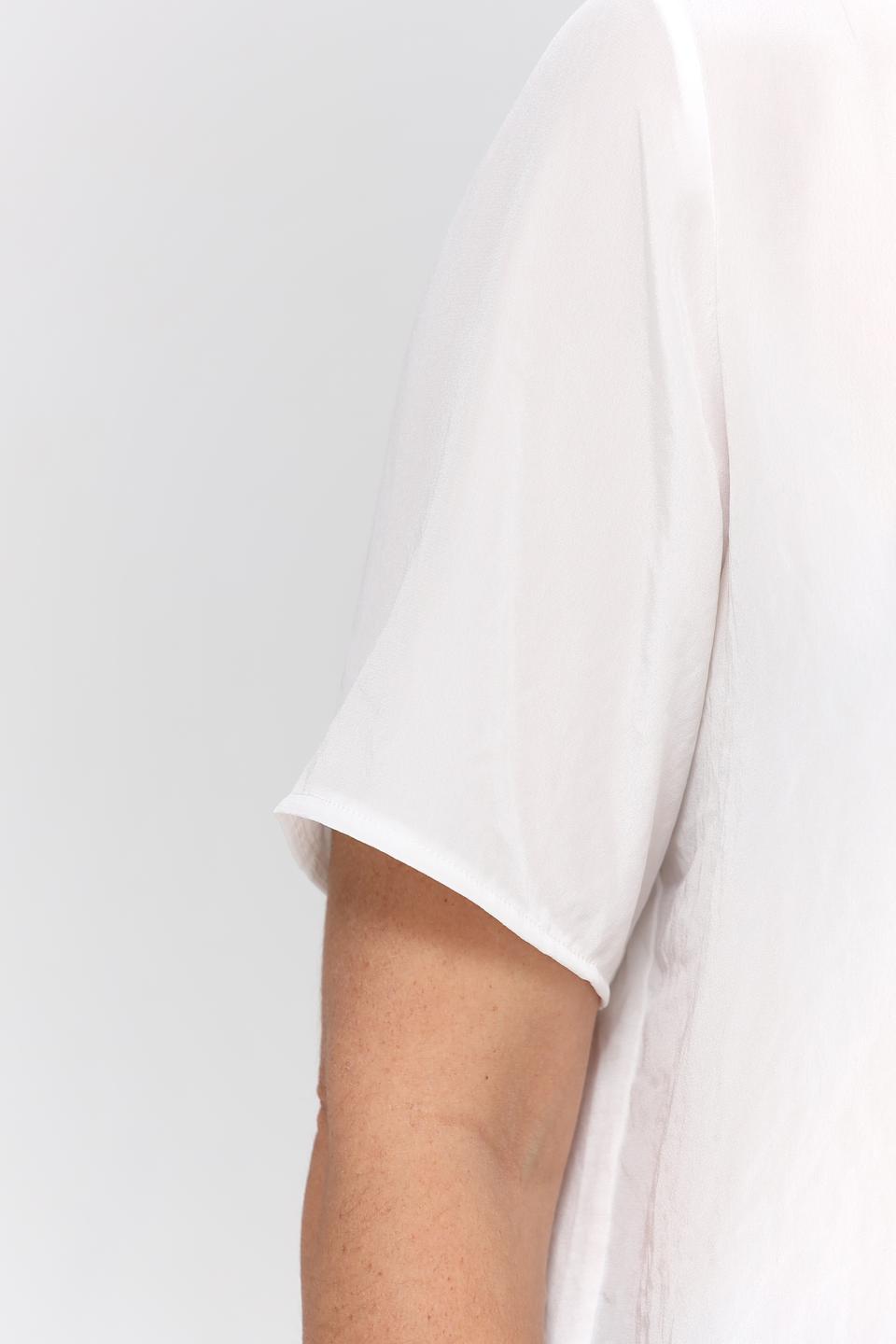 Блуза Luisa Cerano белая с коротким рукавом