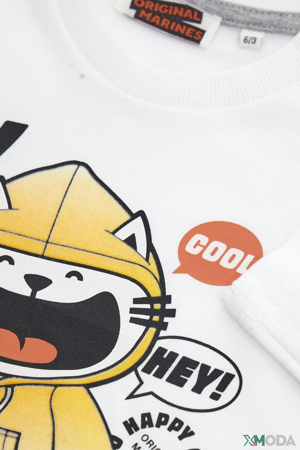 Футболка Original Marines с принтом NY молочный