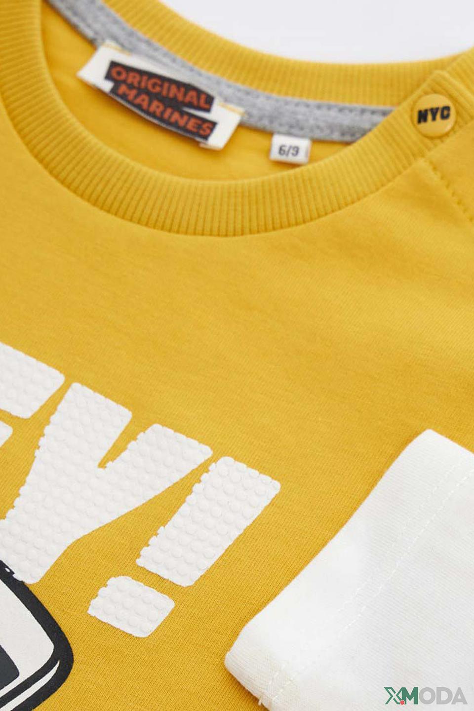 Футболка Original Marines желтая с принтом