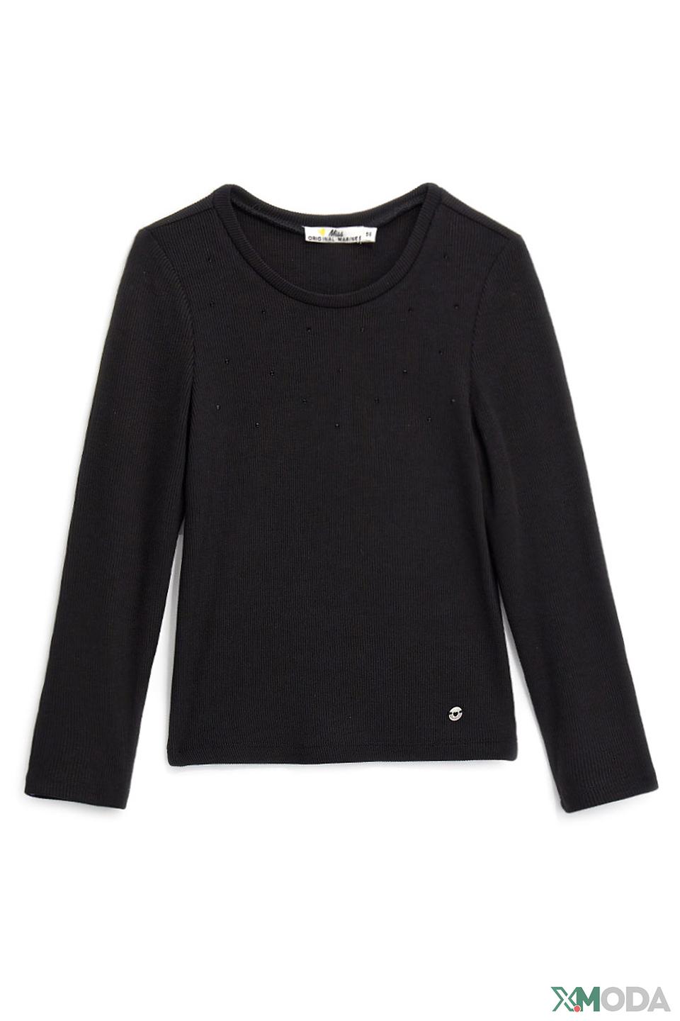 Футболка Original Marines дев. чёрная с декором