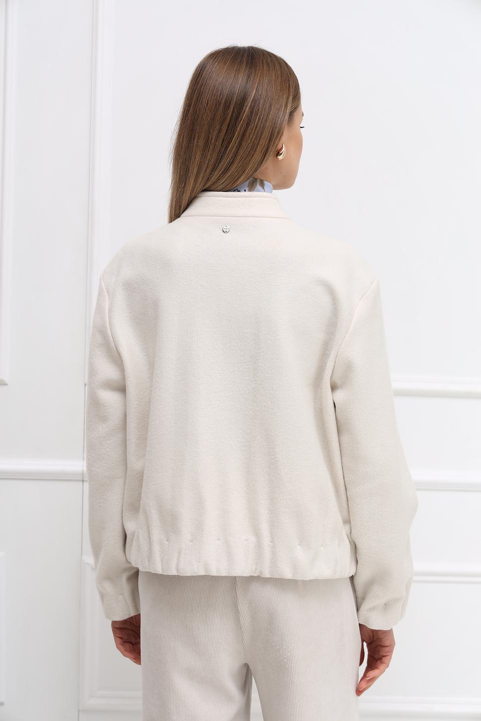 Жакет Marc Cain в стиле бомбер бежевый