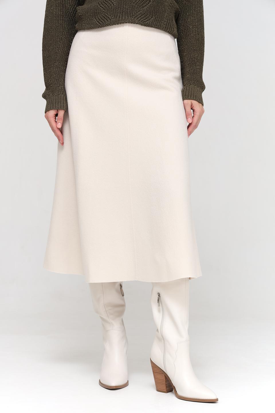 Юбка Marc Cain шерстяная бежевая