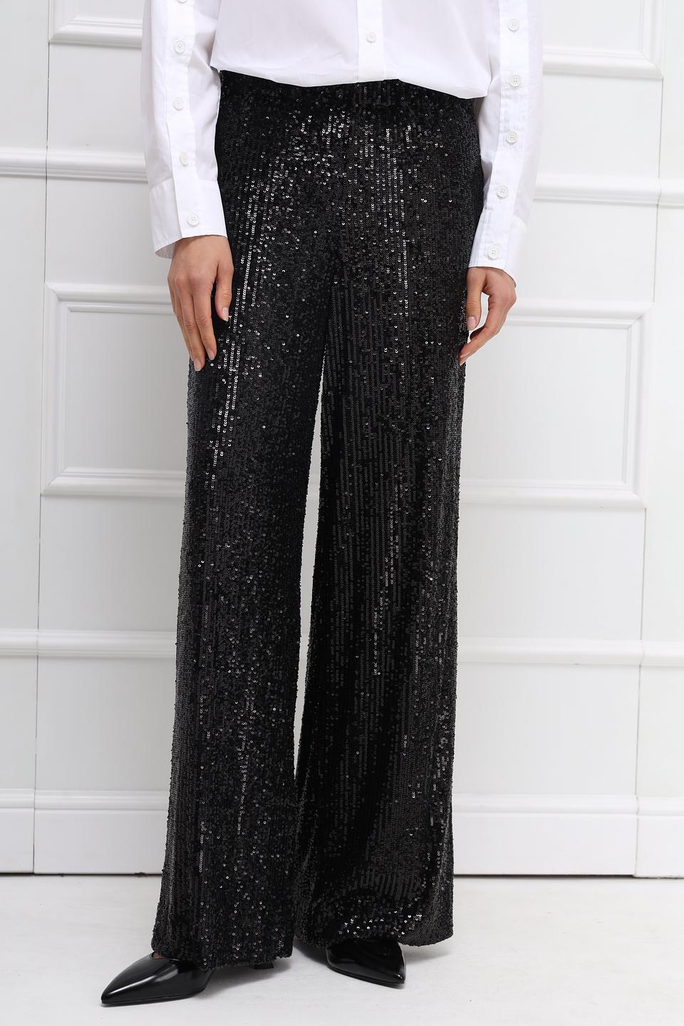 Брюки Marc Cain с пайетками чёрные
