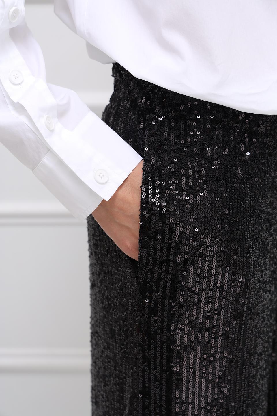 Брюки Marc Cain с пайетками чёрные