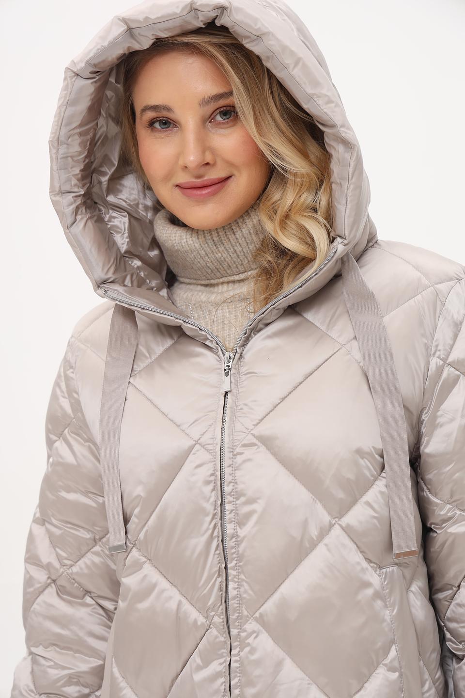 Пальто Baronia стеганое серое