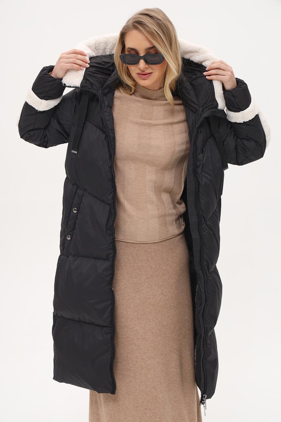 Пальто Heyer чёрное стеганое