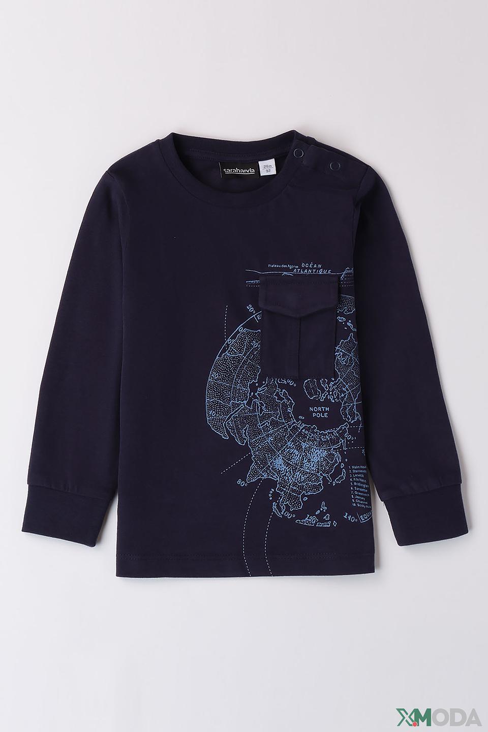 Джемпер Sarabanda тёмно-синий с принтом