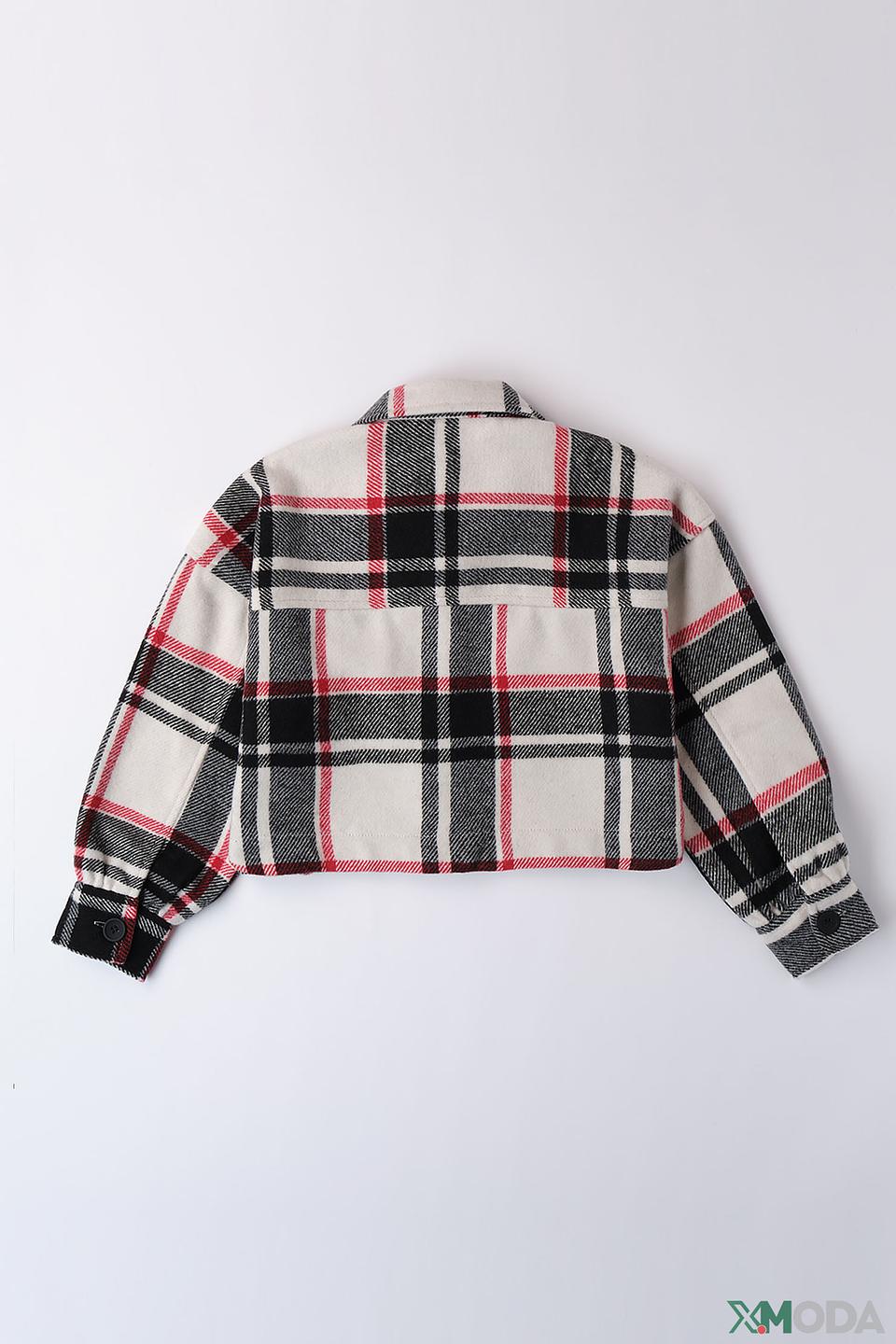 Блуза Ido, бежевая клетка