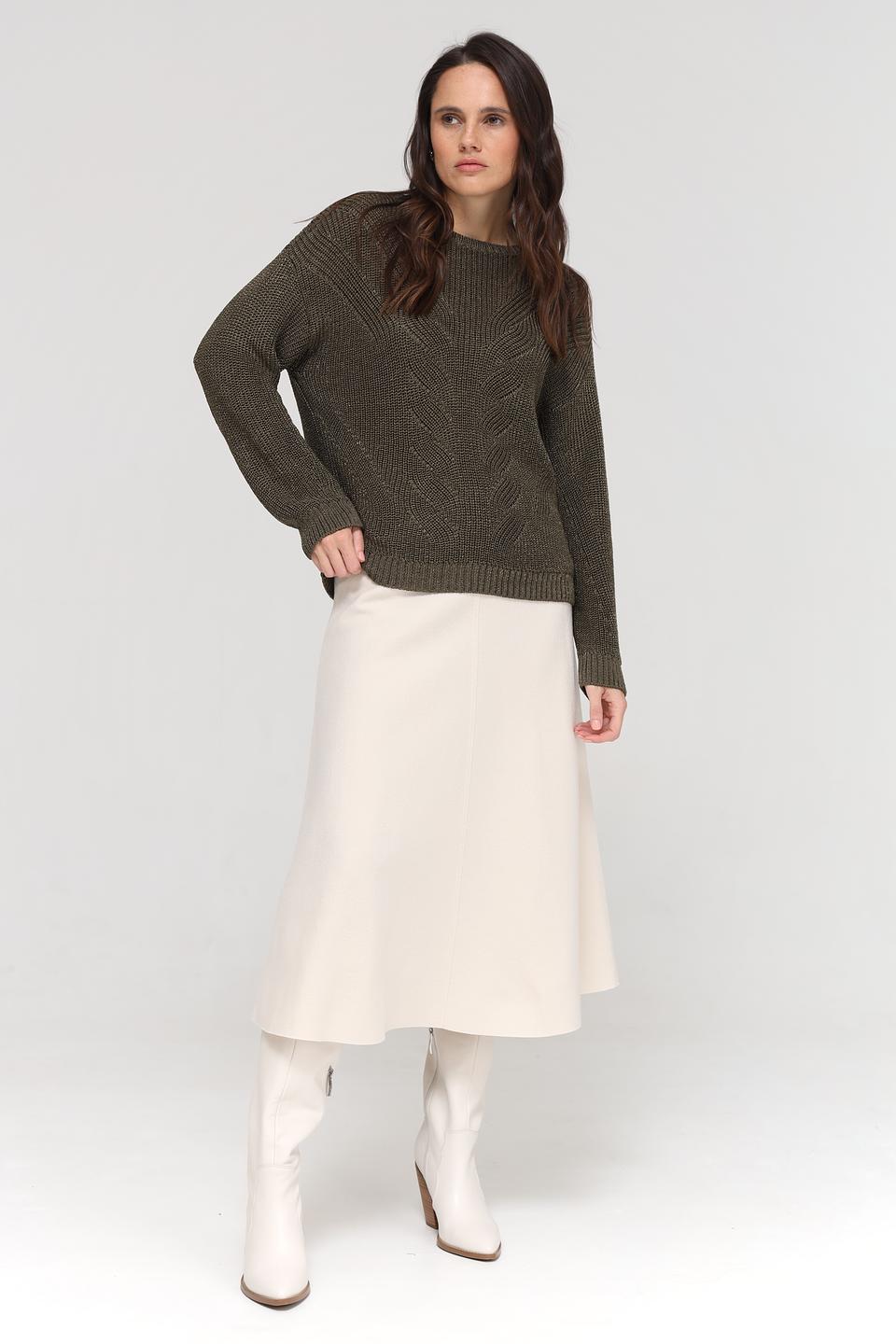 Пуловер More and More оливковый