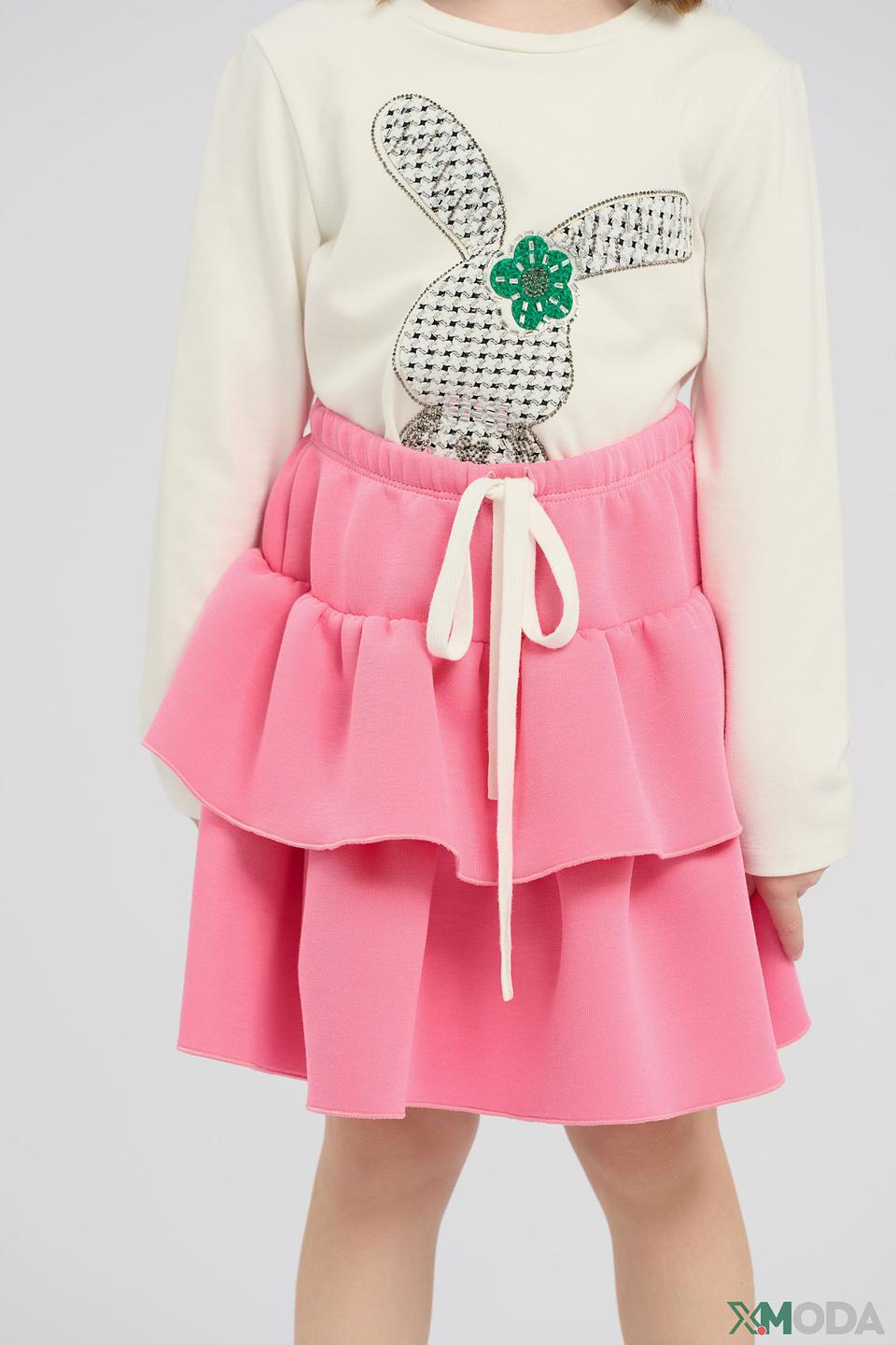 Юбка Choupette дев. двухъярусная розовая