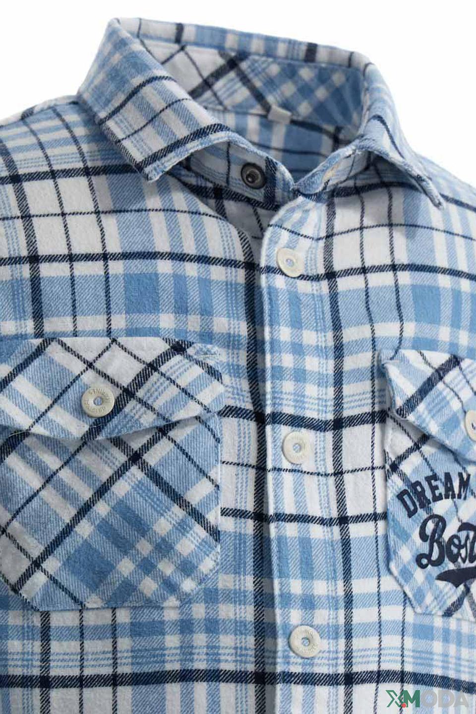 Рубашка Original Marines клетка голубой