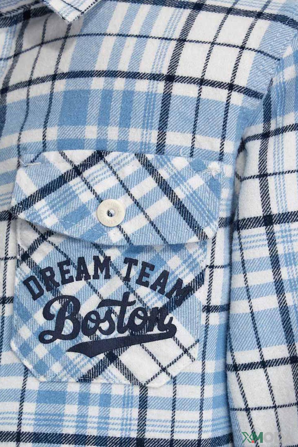 Рубашка Original Marines клетка голубой