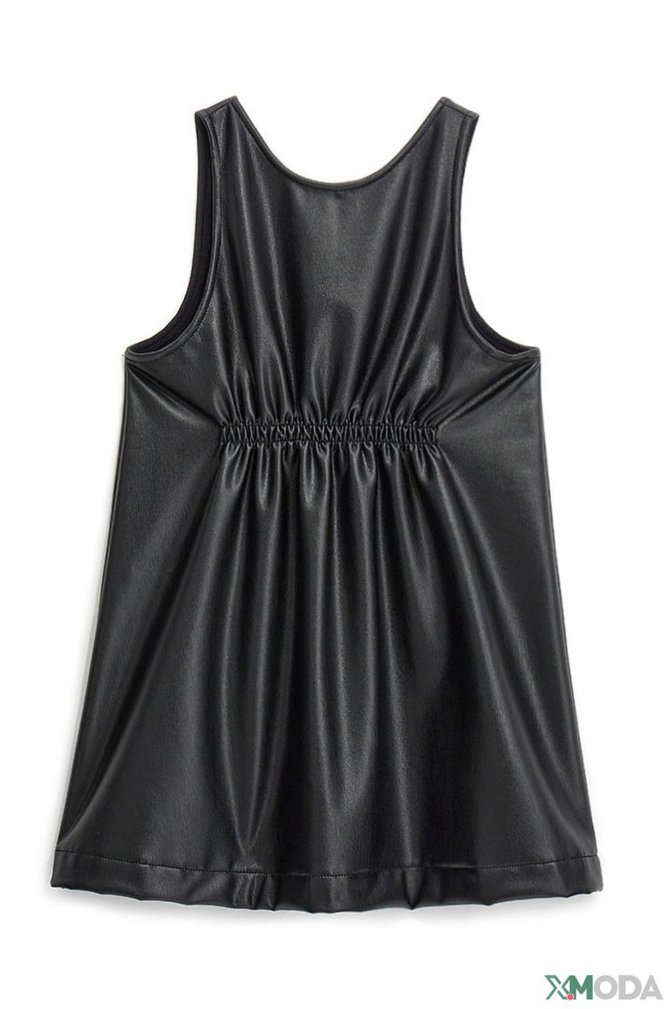 Платье Original Marines дев. из экокожи чёрное