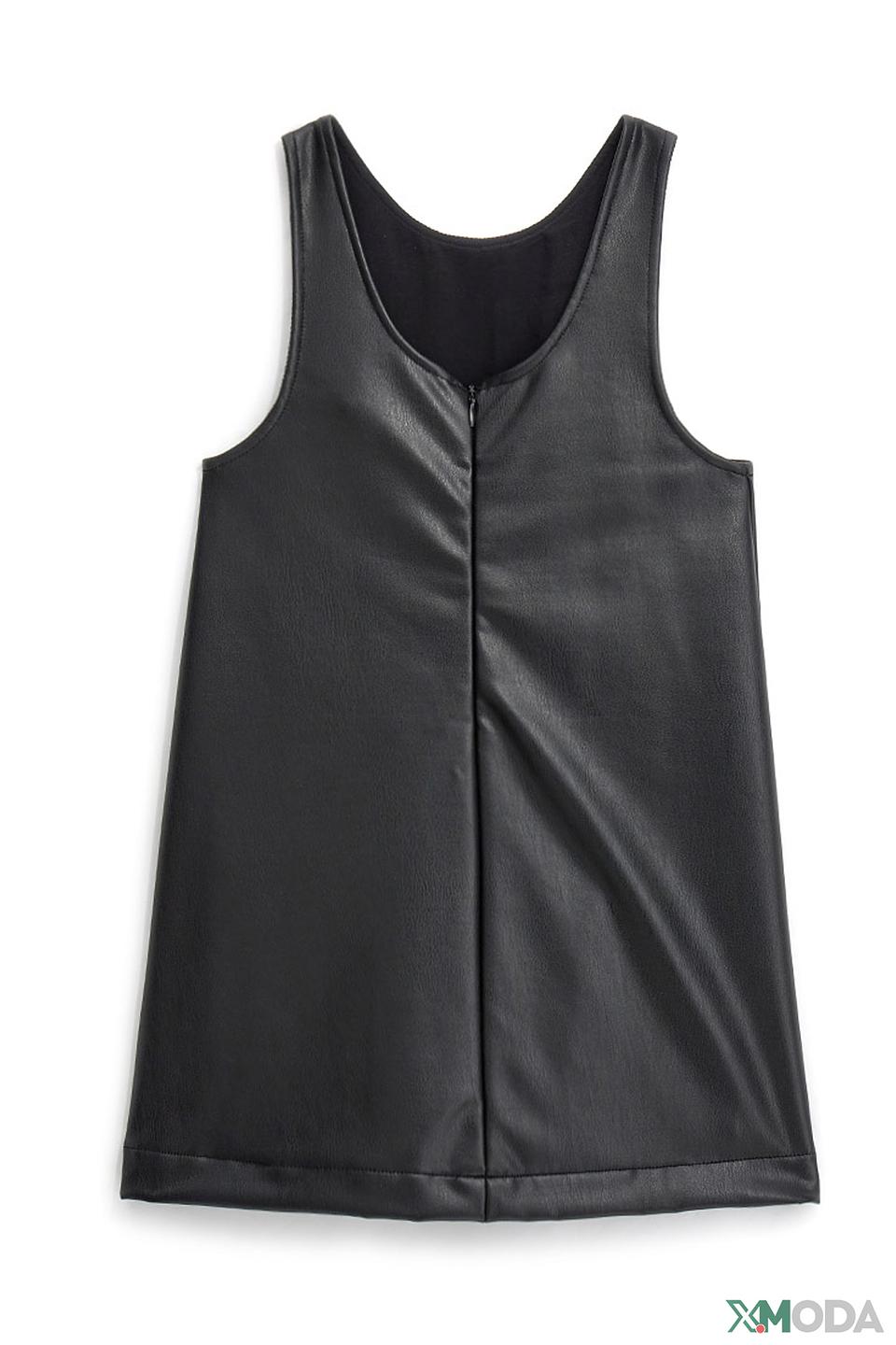 Платье Original Marines дев. из экокожи чёрное