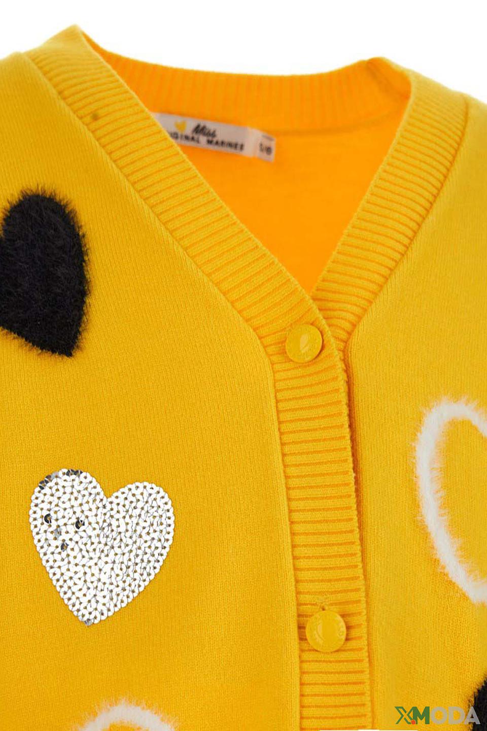Кардиган Original Marines дев. с сердцами жёлтый