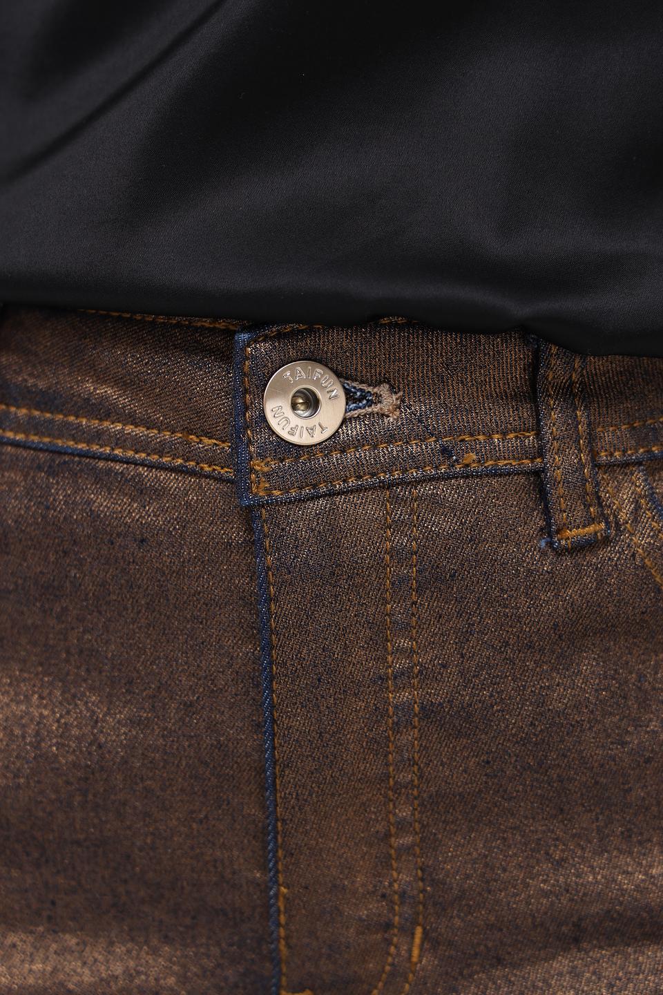 Джинсы Taifun с металлическим блеском