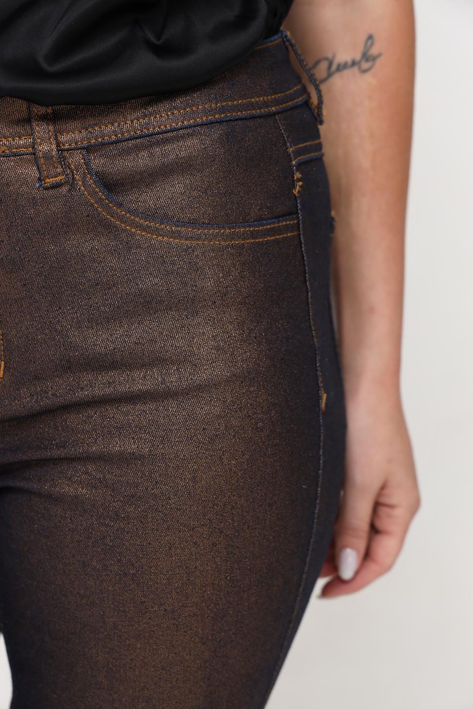 Джинсы Taifun с металлическим блеском