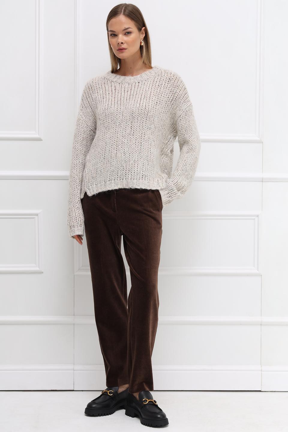 Пуловер Catnoir объёмный бежевый