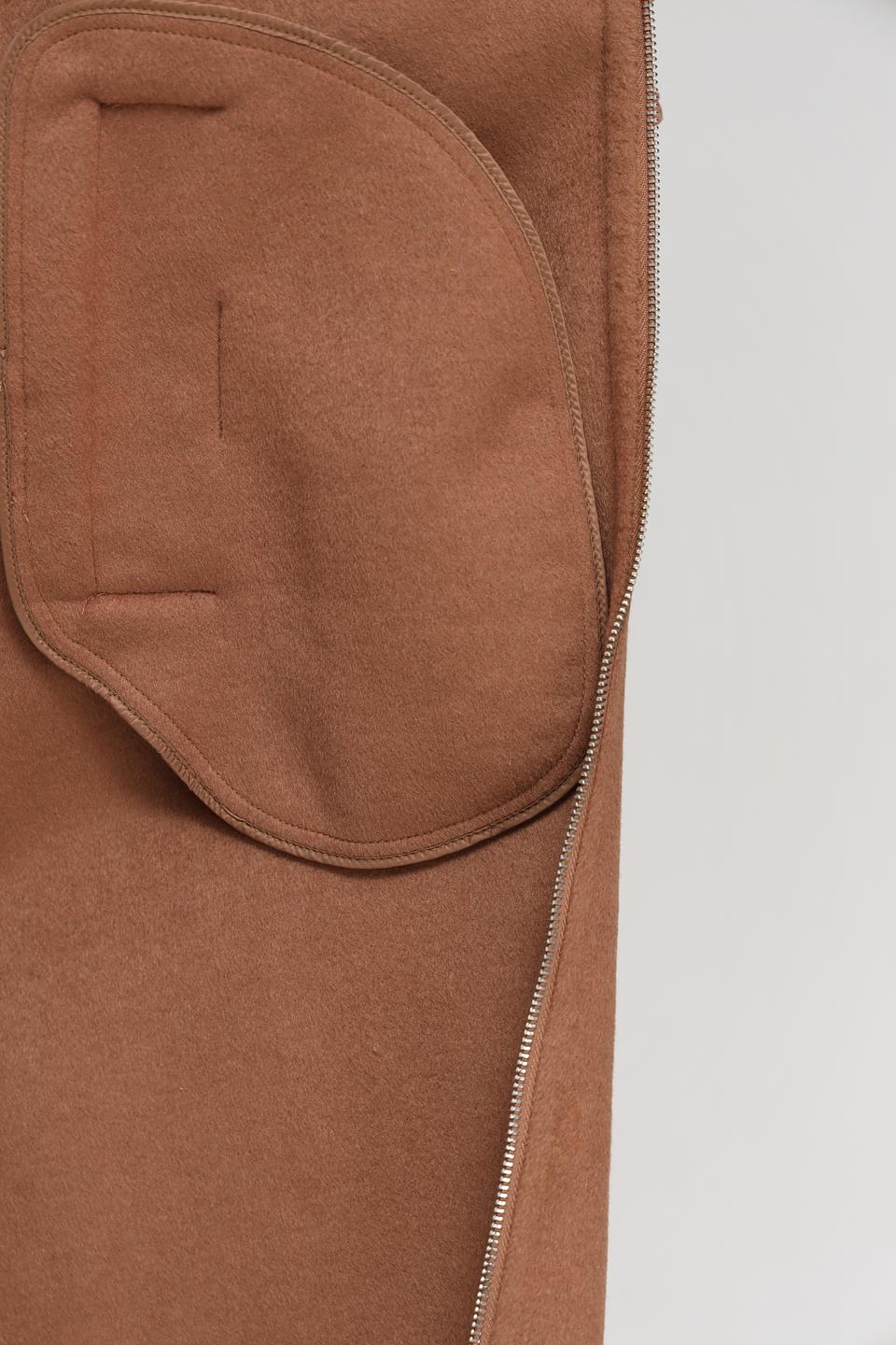 Пальто Milestone с капюшоном коричневое