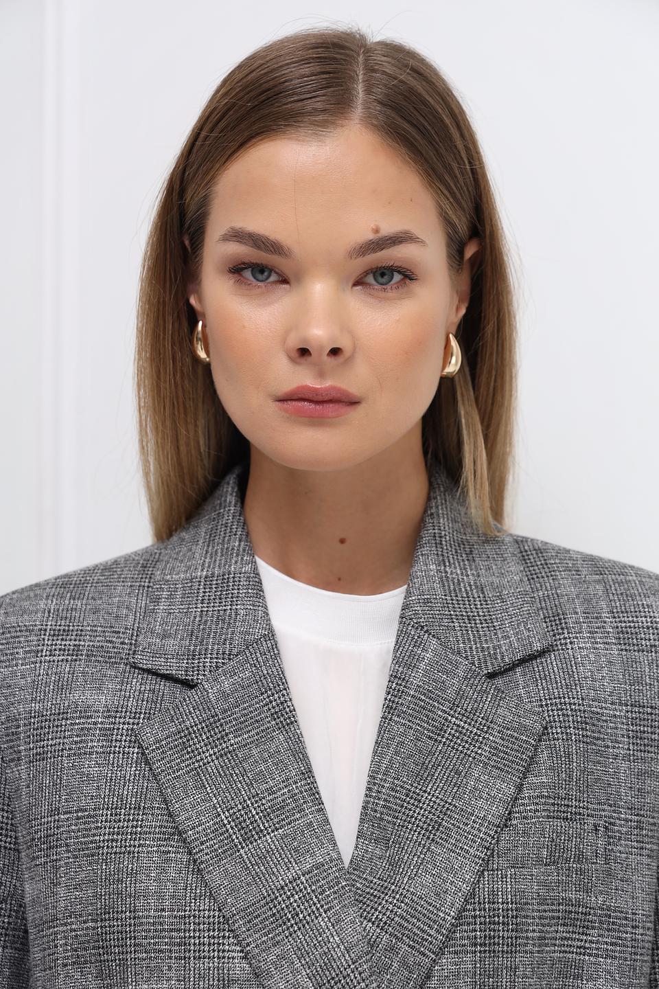 Жакет Catnoir в клетку серый