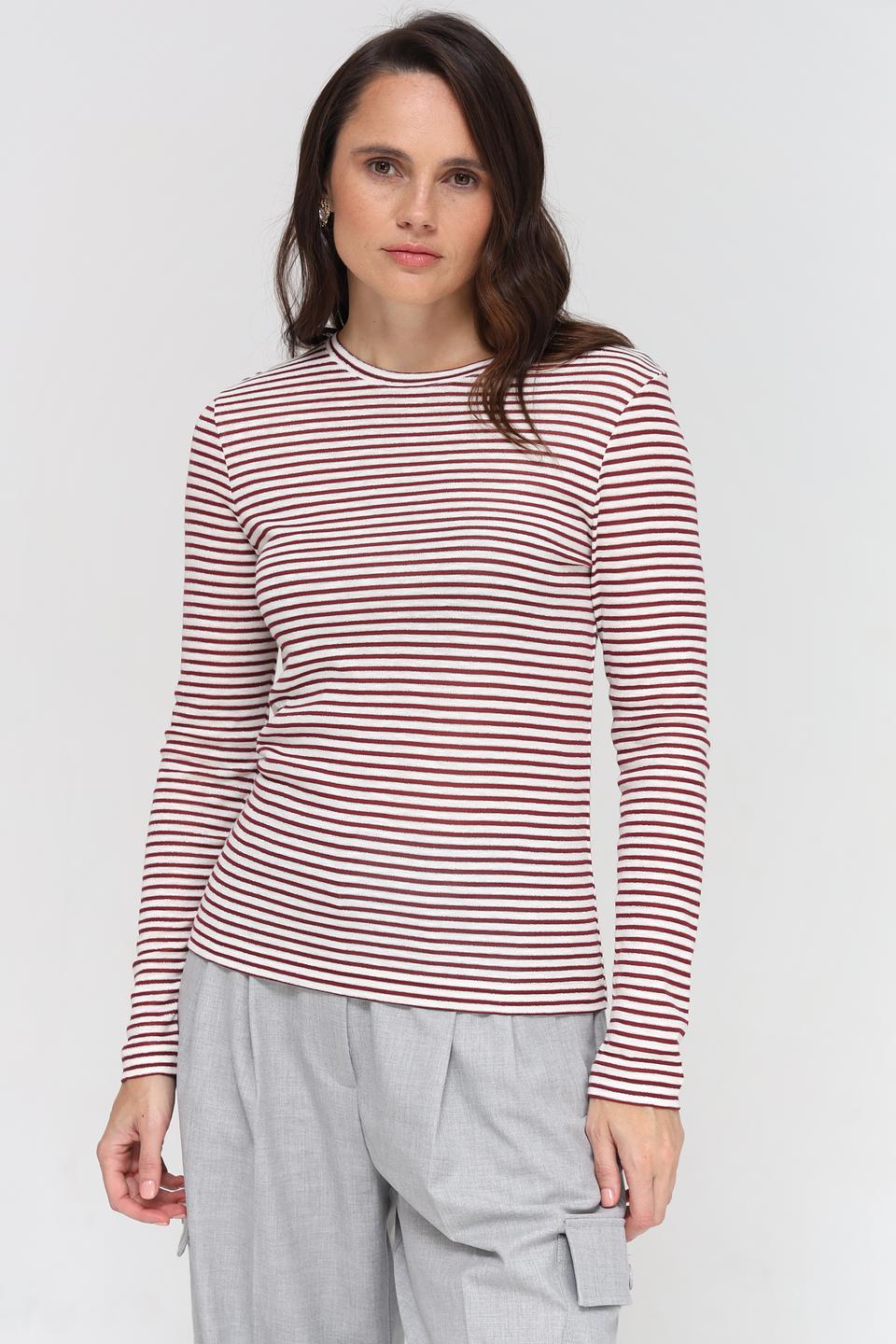 Футболка Rich and Royal в полоску бордовый