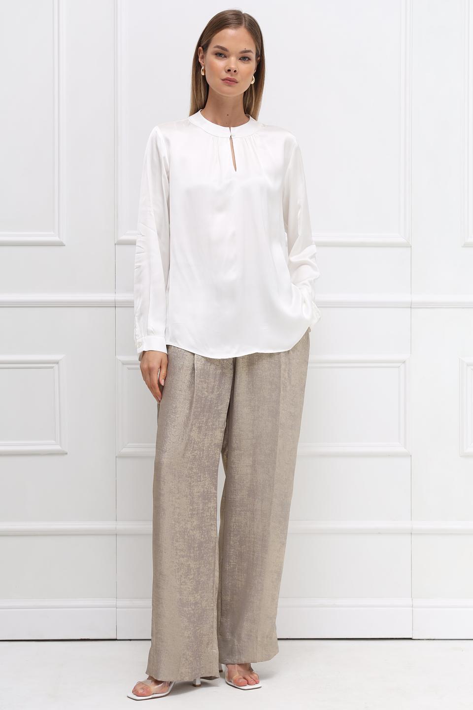 Блуза Gerry Weber белая с вырезом