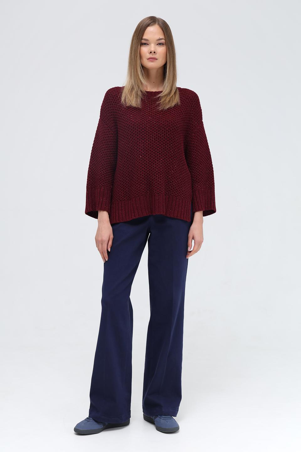 Пуловер Lecomte бордовый