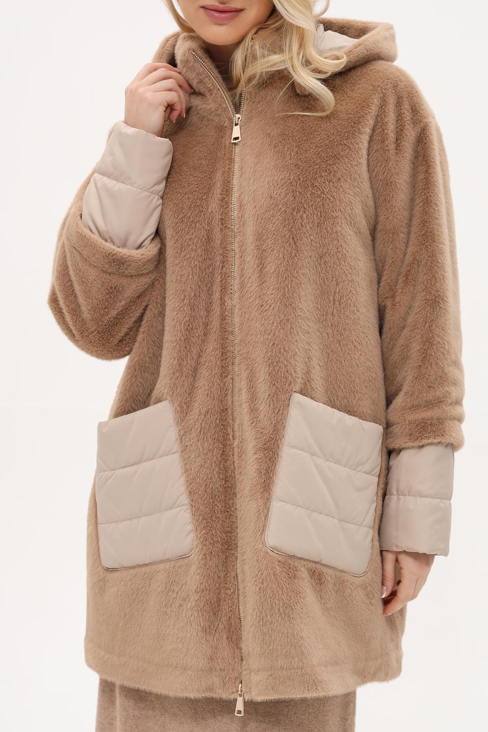 Пальто White Label с меховым эффектом